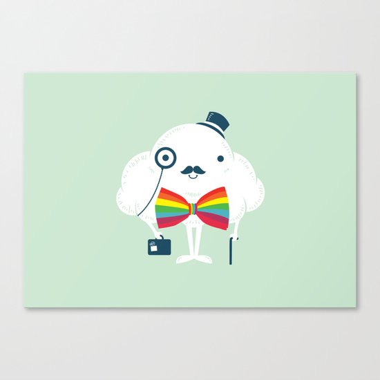 Rainbow-tie gentleman Canvas Print