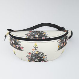 Retro Decorated Christmas Tree Fanny Pack