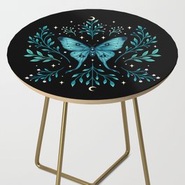 Mystical Luna Moth - Turquoise Side Table