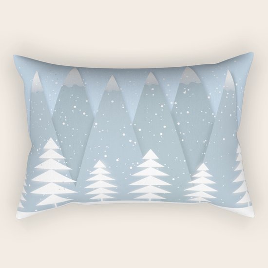 Snowy Mountains Rectangular Pillow