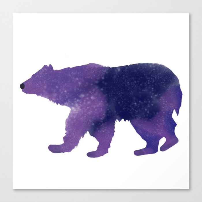 Some Bear Out There, Galaxy Bear Canvas Print