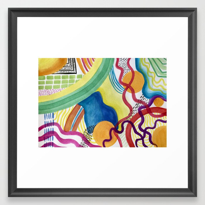 Abstract Rainbow Framed Art Print