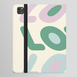 Abstraction_LOVE_TYPOGRAPHY_SMOOTH_WAVE_POP_ART_0317A iPad Folio Case