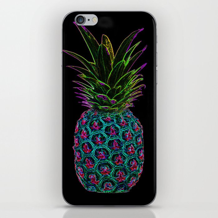 Neon Pineapple iPhone Skin