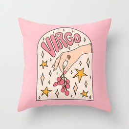 Virgo Lychee Throw Pillow