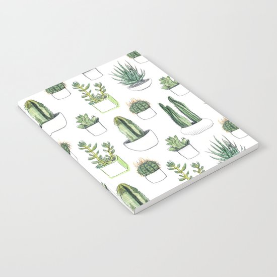 watercolour cacti and succulent Notebook