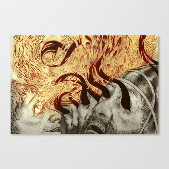 Elisha Blinds Arameans Canvas Print