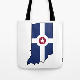 Indianapolis Indiana Flag Tote Bag