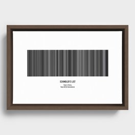 Schinder's list barcode art print Framed Canvas