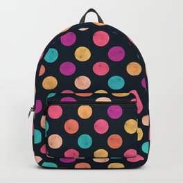 Watercolor Dots Pattern VI Backpack | Colorful, Handpainted, Colorfulpattern, Circle, Backgroundcolorful, Dotted, Lovely, Circles, Handmade, Dots 