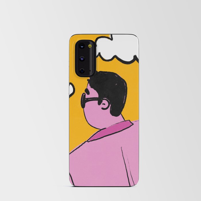 Cool Guy Pink and Yellow Retro 90s Android Card Case