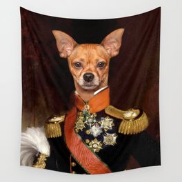 Admiral Chihuahua Wall Tapestry