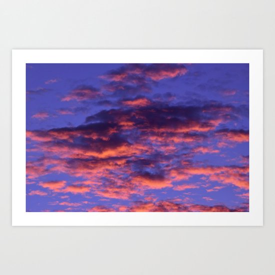 Pink and Blue Sky Art Print