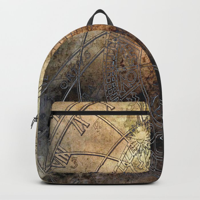 Ancient Astrology Clock Backpack