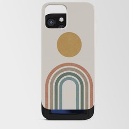 Mid-Century Modern Rainbow iPhone Card Case