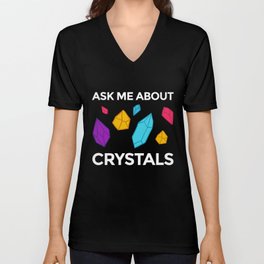 Chakra Healing Crystal Beginner Meditation Healer V Neck T Shirt