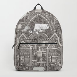 midnight library brown Backpack