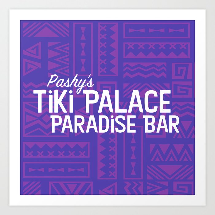 Pashy's Tiki Palace Purple Art Print