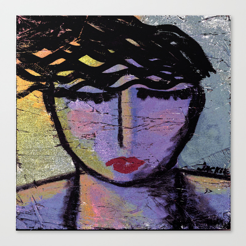 Deep In Thought Abstract Painting Canvas Print By Jackieludtke