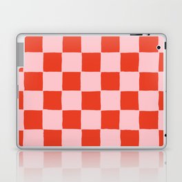 Pink + Red Bold Checkered Pattern Laptop Skin