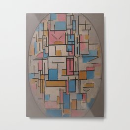 Composition in Oval with Color Planes 1, Piet Mondrian, oil on canvas, 1914 Metal Print | Pietmondrian, Painting, Digital, Oilpainting, Modernart, Oil, Traditionalart, Pink, Modern, Groovy 