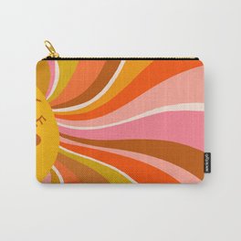 Sunshine Swirl – Retro Ochre Carry-All Pouch