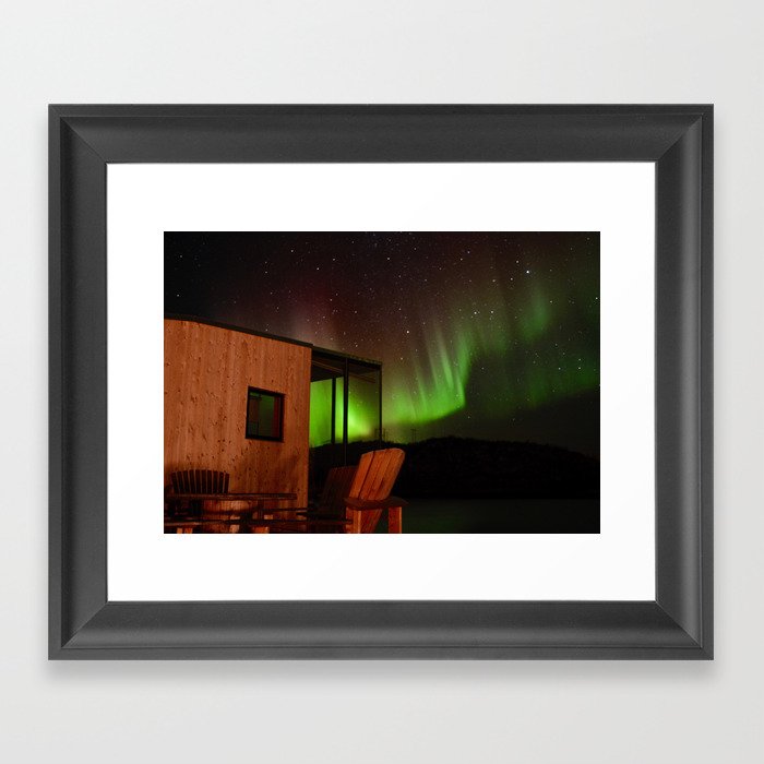 Northern Lights at Mannshausen, Norway Framed Art Print