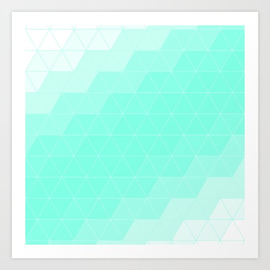 Mint Triangle Art Print