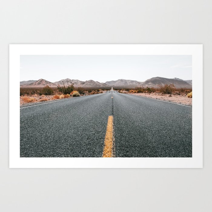 Iconic US Highway Landscape | On the Open Road Art Print