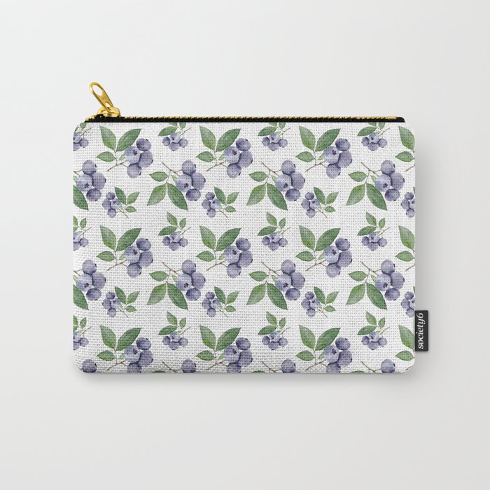Watercolour blueberry pattern #s1 Carry-All Pouch
