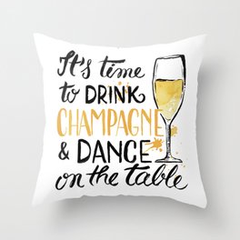 champagne Throw Pillow