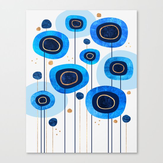 Floral Blues Canvas Print