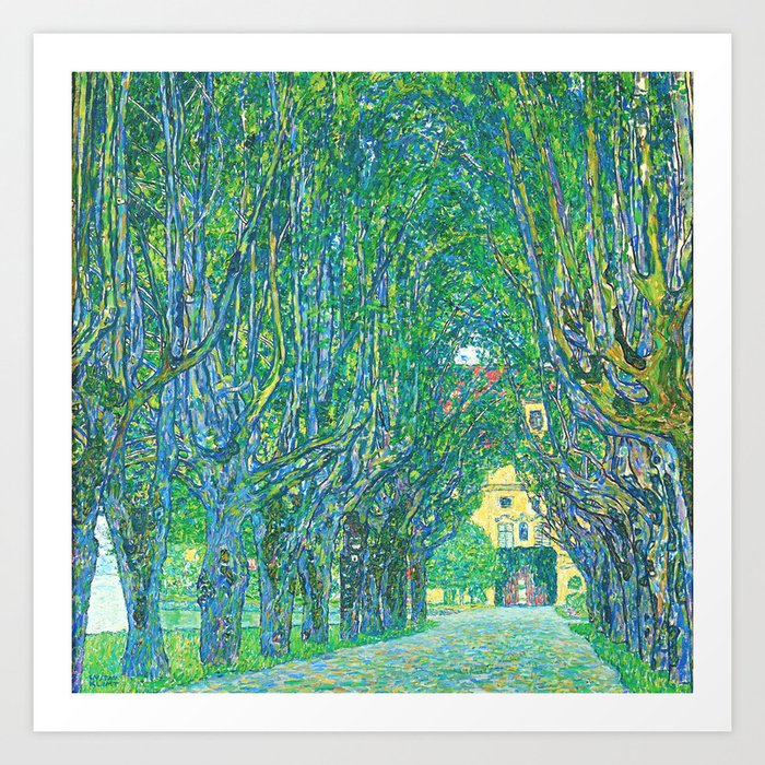 Gustav Klimt - Allee im Park von Schloss Kammer (new editing) Art Print