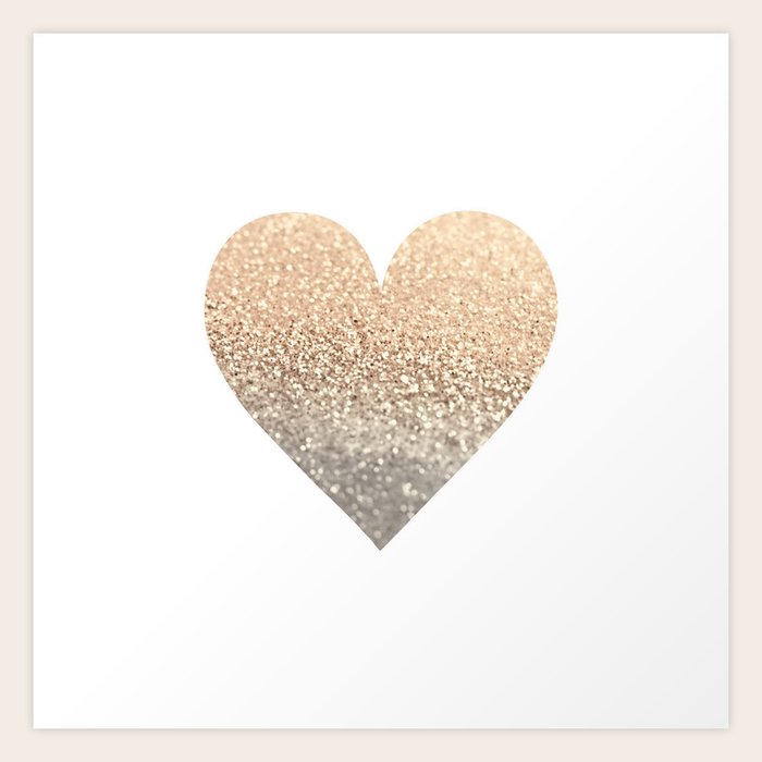 GOLD HEART Art Print by Monika Strigel | Society6
