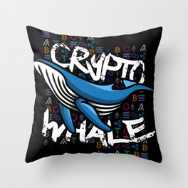 Crypto Whale In Crypto We Trust Throw Pillow