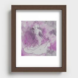 Silhouette Lady Recessed Framed Print