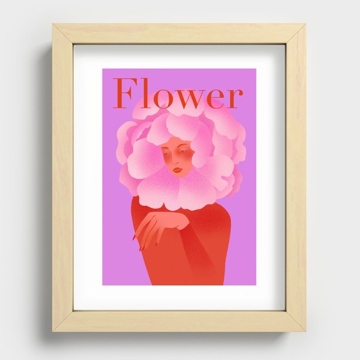 Flower lady  Recessed Framed Print