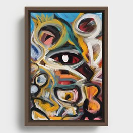 Eye of the Storm Art Expressionism Abstract Framed Canvas