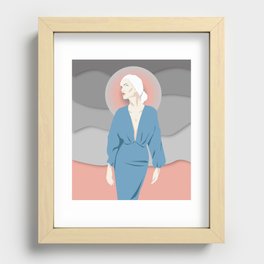saint stylish girl illustration Recessed Framed Print
