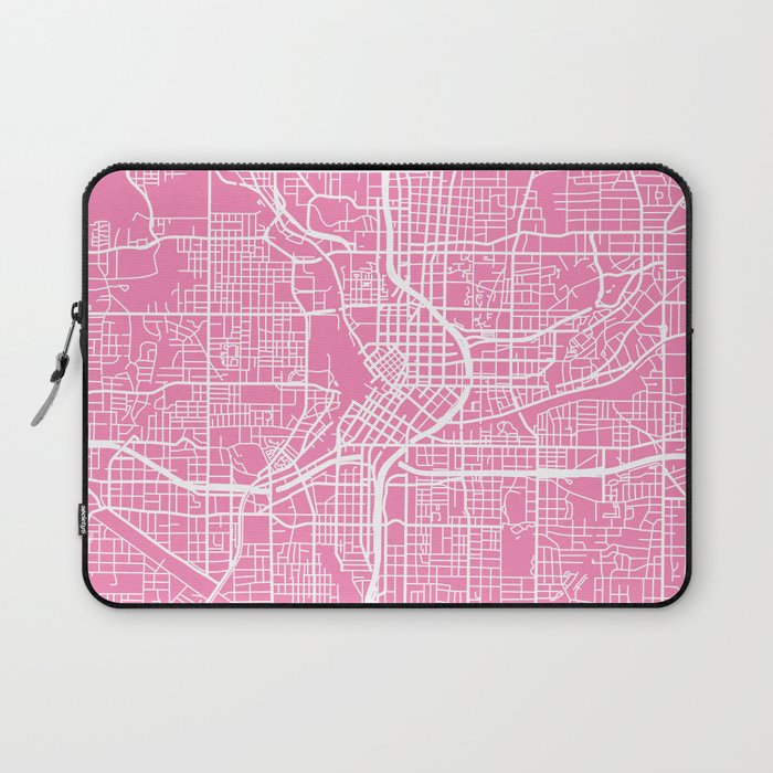 Atlanta map pink Laptop Sleeve