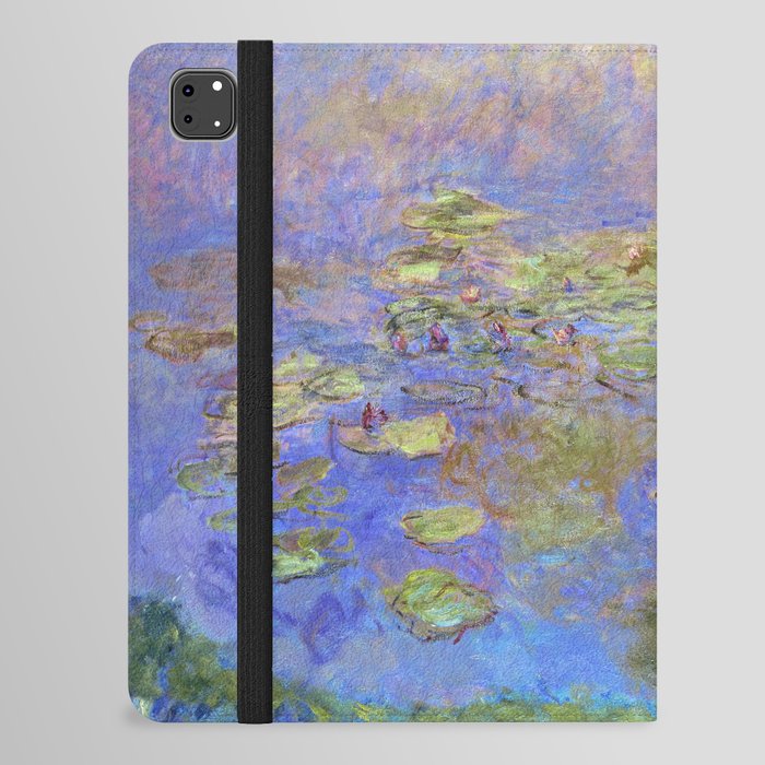 Water Lillies - Claude Monet (indigo blue) iPad Folio Case