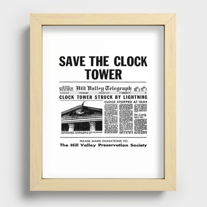 Save the Clock Tower Recessed Framed Print