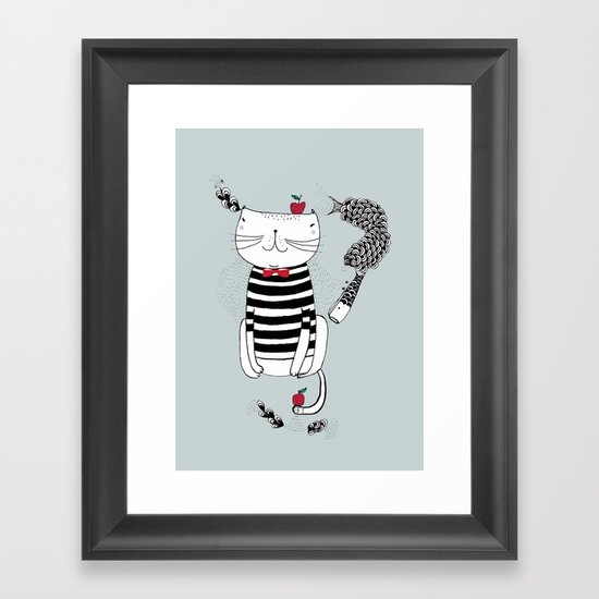 Happy in my harbour Framed Art Print