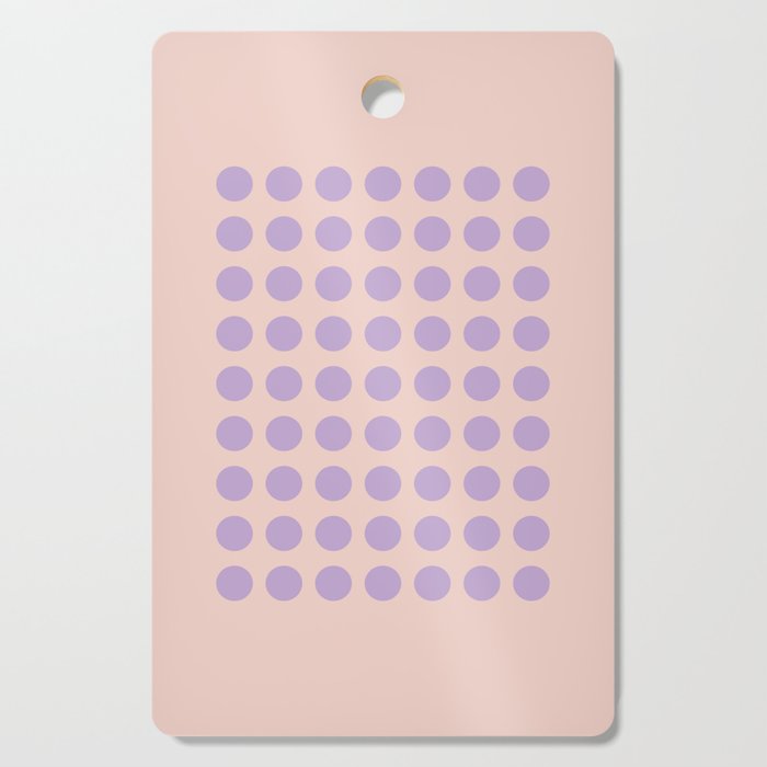 Lavender Geometric Dots - Neutral Beige And Purple Cutting Board