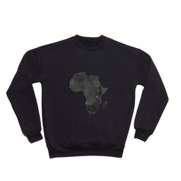WATERCOLOR AFRICA MAP Africa Map Watercolor Painting Watercolor poster Handmade poster Continent Crewneck Sweatshirt