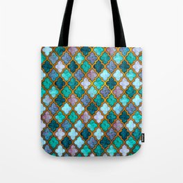 Moroccan tile iridescent pattern Tote Bag