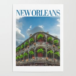 New Orleans, Louisiana | Travel Poster Poster