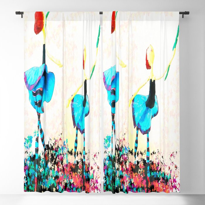 Flower Ballerina Blackout Curtain