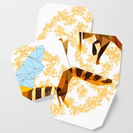 Honey bee polygon Coaster