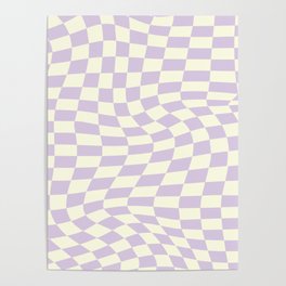 Warp Checker in Purple Poster